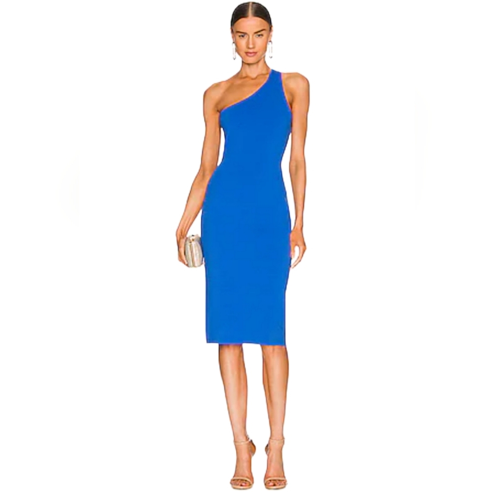 ❤️SPECIAL❤️A.L.C. Women's Blue Colby One-Shoulder Bodycon Dress
